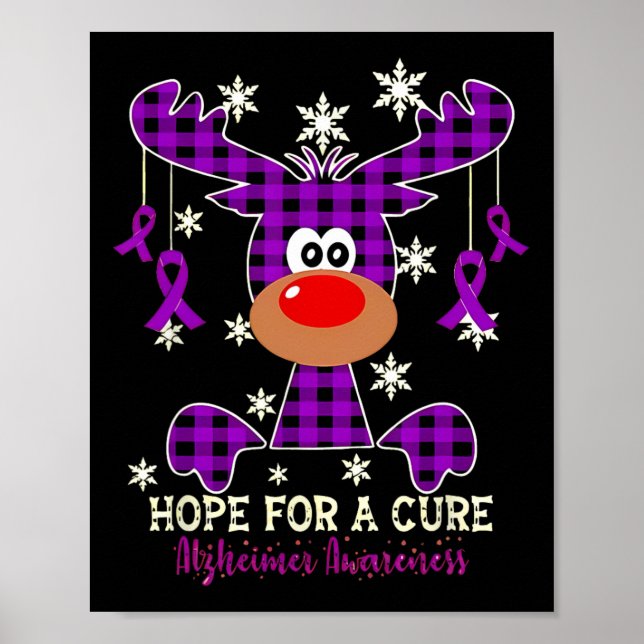 Poster Esperança de Rena Para Uma Cura Conscientização He (Frente)