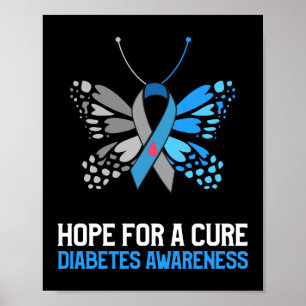 Poster Esperança De Uma Sensibilização Para A Diabetes Ti