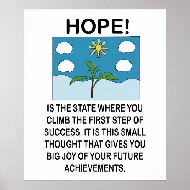 Poster Esperança e Inspiração Motivacional (Frente)
