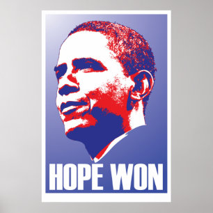 Poster Esperança ganhada! - Presidente de Barack Obama