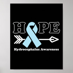 Poster Esperança - Hidrocefalia Sensibilização Fita Azul