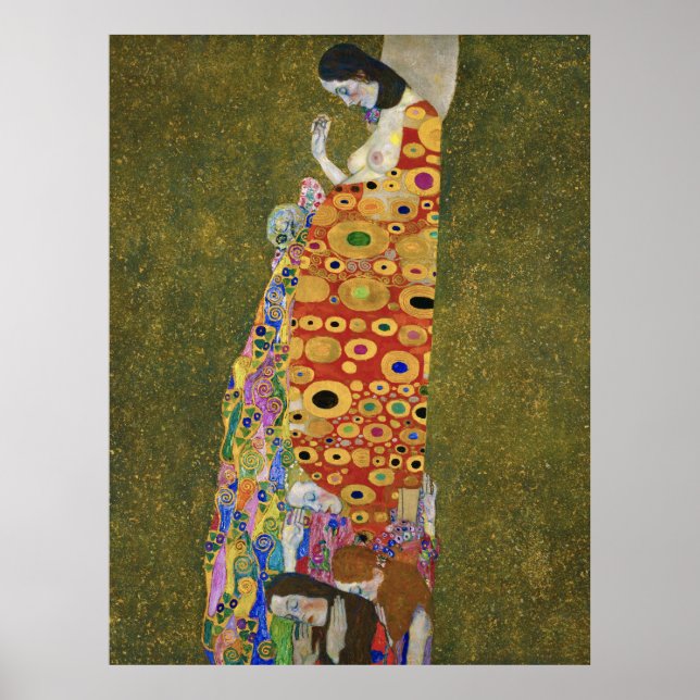 Poster Esperança II de Gustav Klimt (1907-1908) (Frente)