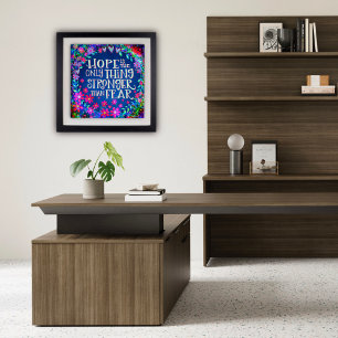 Poster Esperança mais forte do que medo de Bonito Inspira