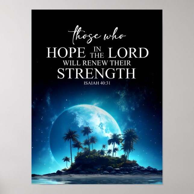 Poster Esperança no Senhor – Isaías 40:31 (Frente)