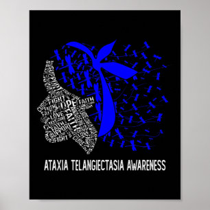 Poster Esperança para combater a consciência da Ataxia Te