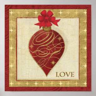Póster Esperança vermelha de DŽcor do Natal