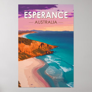 Poster Esperance Austrália Viagem Arte Vintage