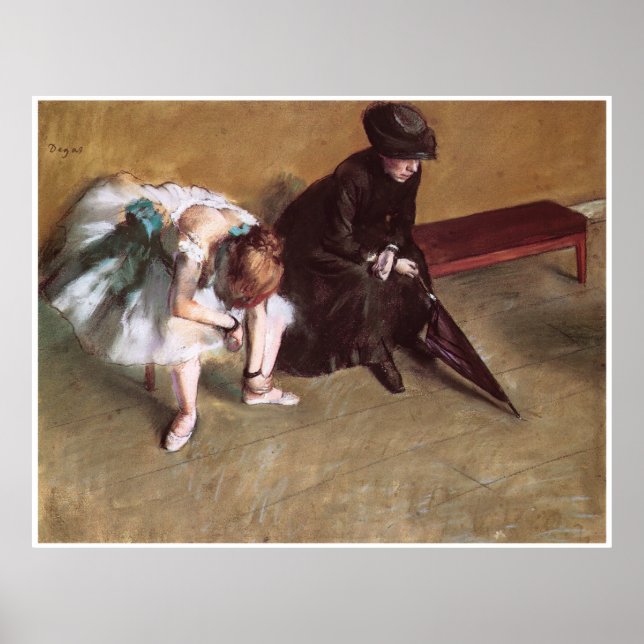 Poster Esperando, c. 1882, Edgar Degas (Frente)