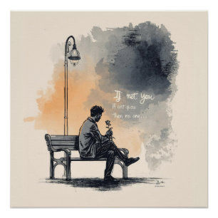 Póster Esperando com um Rosa - Amor sem voz