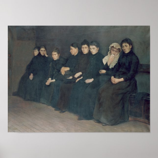 Póster Esperando na Clínica, 1888 (Frente)