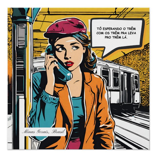 Póster Esperando o Trêm - Minas Gerais, Brasil (Frente)