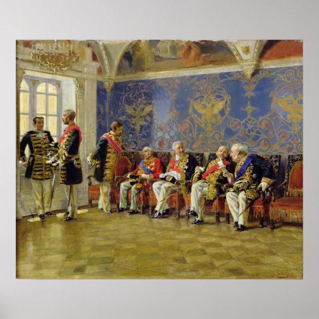 Póster Esperando uma audiência, 1904 (Frente)