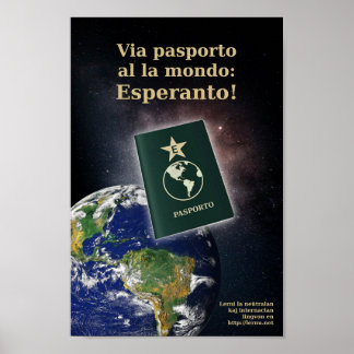 Poster Esperanto passaporte