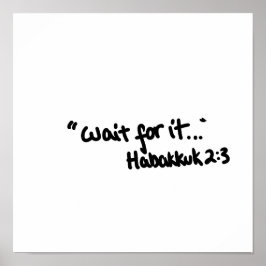 Poster Esperem por uma simples tipografia de citação de B