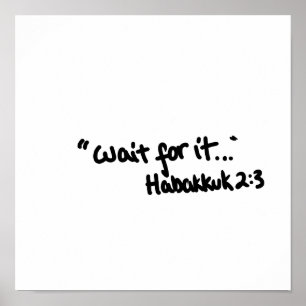 Poster Esperem por uma simples tipografia de citação de B