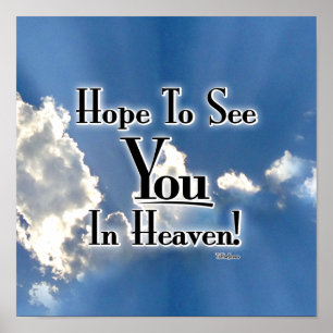 Poster Espero Te Ver No Céu! com nuvens
