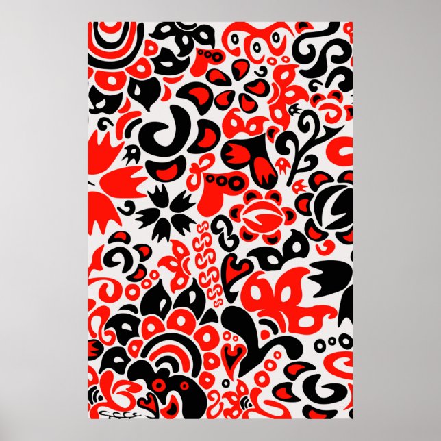 Poster Espetáculo floral de arte popular ucraniana (Frente)