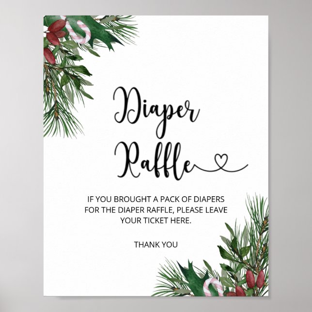 Poster Espingarda de fralda de inverno verde (Frente)