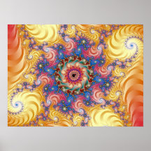 Espirais Amarelas Coloridas Mandelbrot