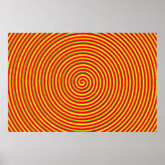 Poster Espirais de Arco-íris Centradas