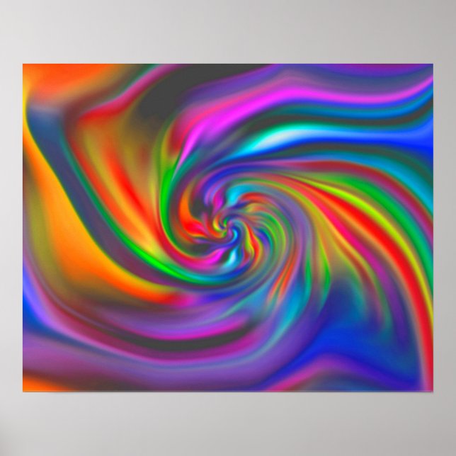 Póster Espirais de fundo abstrato Soft II (Frente)