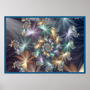 Poster espirais luminosas de Julia