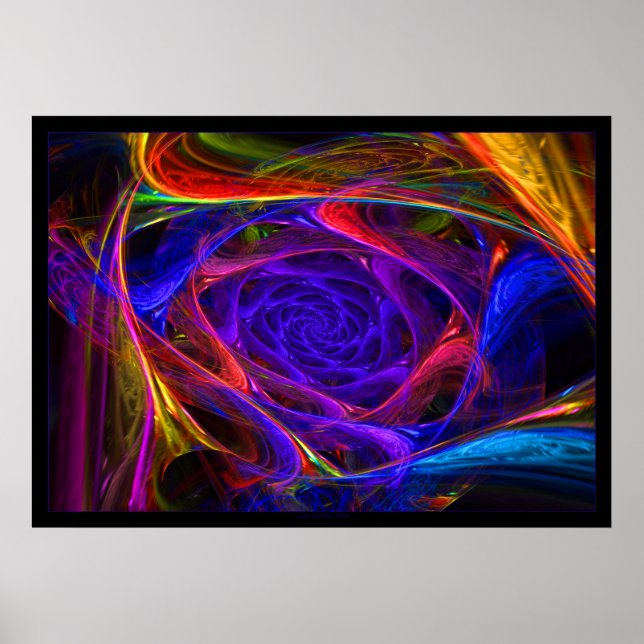 Póster Espirais Psicodélicos (Frente)