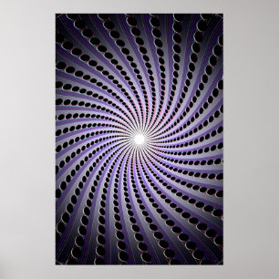 Póster Espiral Abstrato escuro: