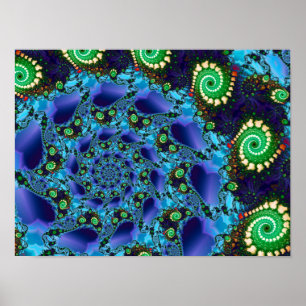 Poster Espiral Azul