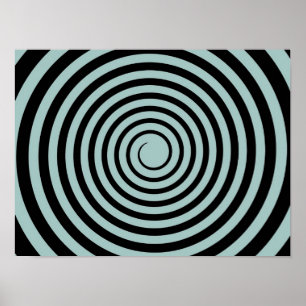 Poster Espiral azul & preta do crepúsculo modelo