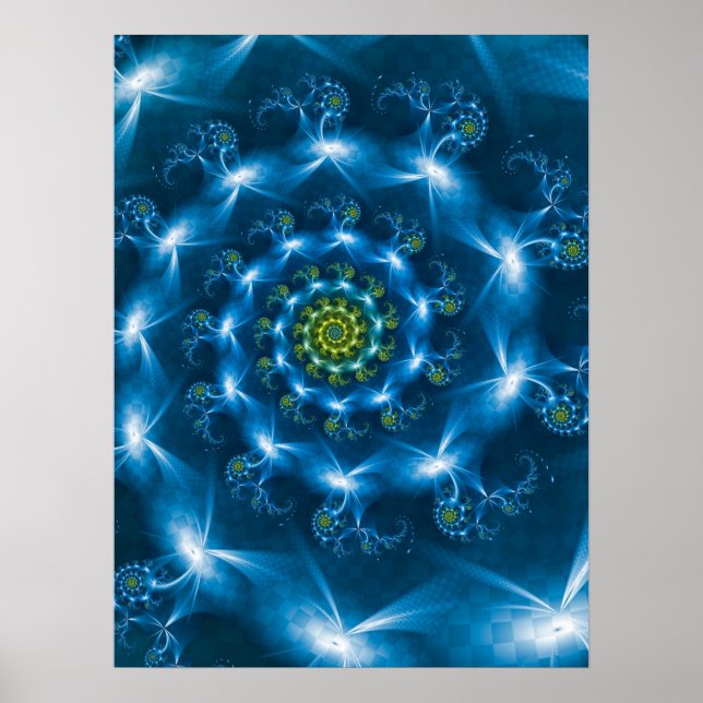 Poster Espiral Azul Verificado (Frente)