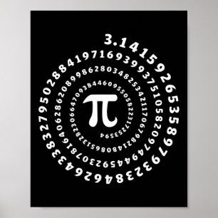 Poster Espiral Camisa Pi Dia Pi Amante de Matemática
