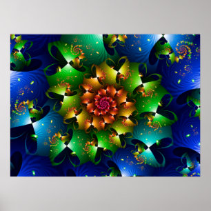 Poster Espiral Cardíaco Multicolor