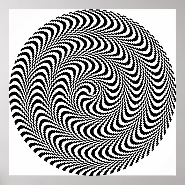 Póster Espiral de Bloco Ótico Colorível (Frente)