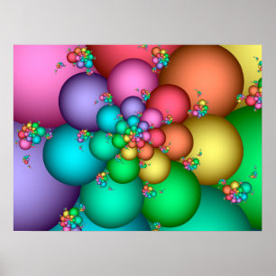 Poster Espiral de Cores Pastel