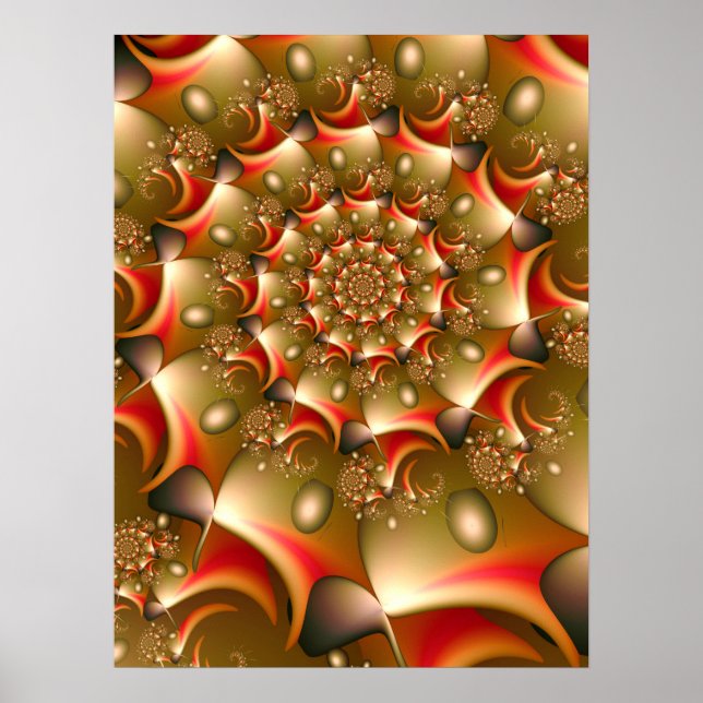 Poster Espiral de Feijões Dourados (Frente)