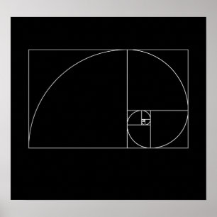 Póster Espiral de Fibonacci