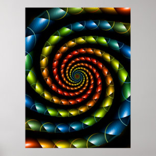 Poster Espiral de Pele de Cobra