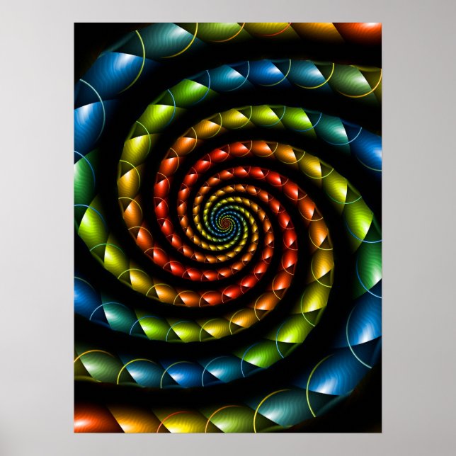 Poster Espiral de Pele de Cobra (Frente)