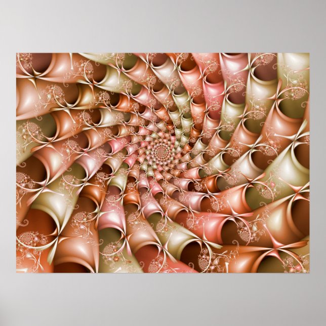 Poster Espiral de Pêssegos e Creme (Frente)