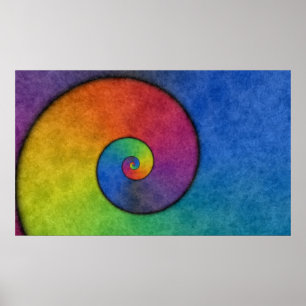 Poster espiral do arco-íris