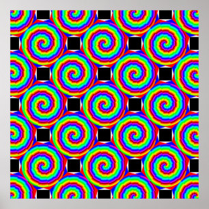Poster Espiral do arco-íris por Kenneth Yoncich