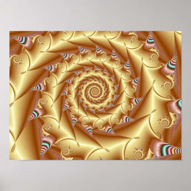 Poster Espiral Dourada (Frente)