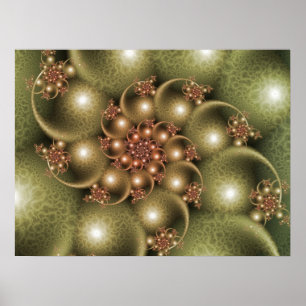 Poster Espiral Dourada Brilhante