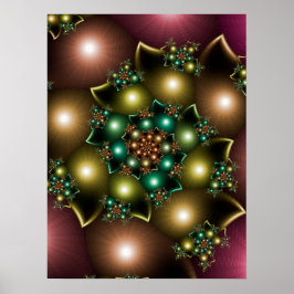 Poster Espiral Fractal de Natal