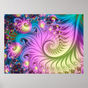 Poster Espiral fractal perlado