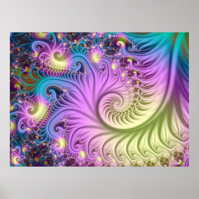 Poster Espiral fractal perlado (Frente)