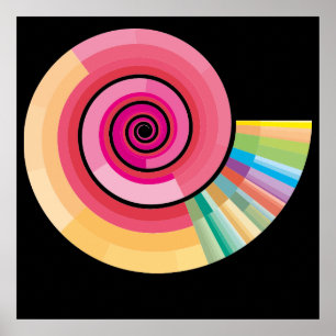 Póster Espiral geológico do calendário