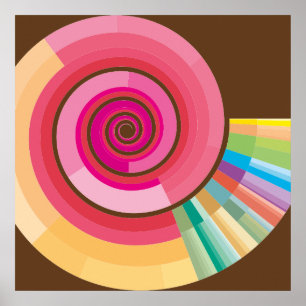 Póster Espiral geológico do calendário