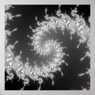 Póster espiral preto e branco